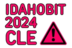 [ai] Graphic featuring the text 'IDAHOBIT 2024 CLE' in bold, pink letters, accompanied by a pink warning triangle icon with an exclamation mark.